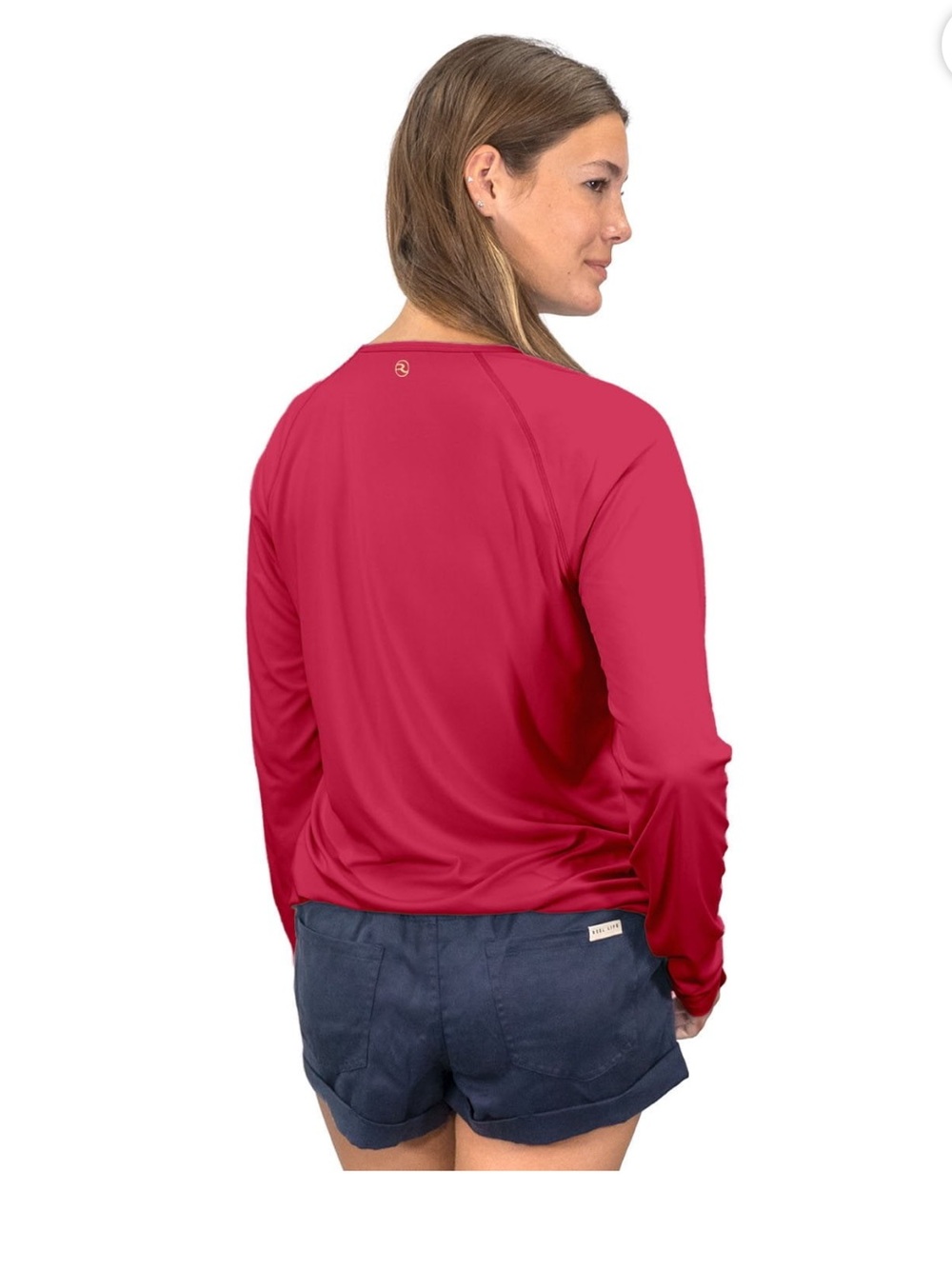 Reel Life Women's Long Sleeve Performance Tee - Raspberry - Picture 2 of 5